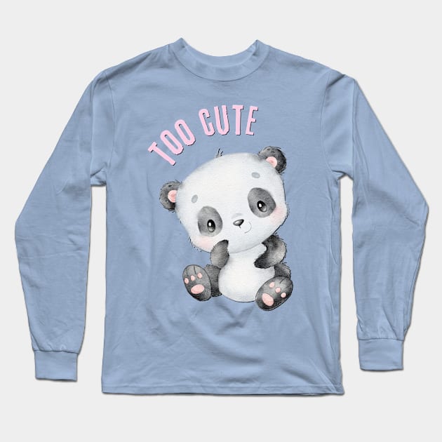 Smart Cookie I'm Cute and I know it Sweet little panda cute baby outfit Long Sleeve T-Shirt by BoogieCreates